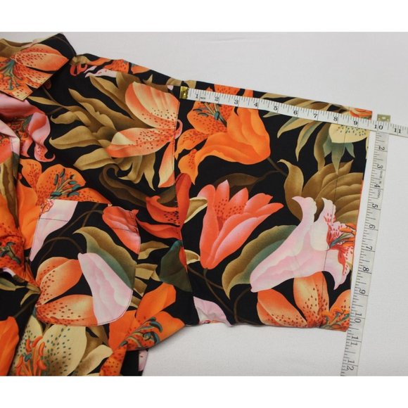 Tropical Trading Company men's floral button front Hawaiian‎ short sleeve shirt - Picture 8 of 12